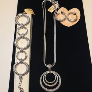 Brighton Silver Necklace and Bracelet Set